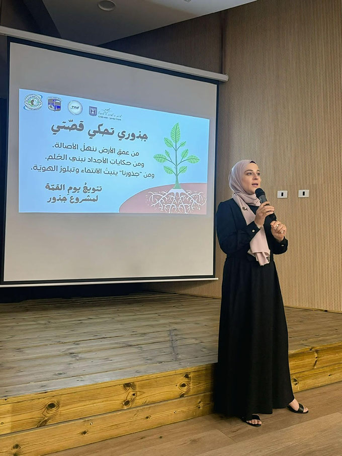 مشروع جذوري تحكي قصّتي في اعدادية دارالتربية والعلوم جلجولية